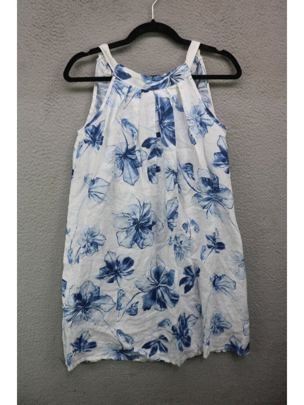 Bellambra Italy Sleeveless Floral 100% Linen Dress-XS-Beachy-Coastal-Vacation